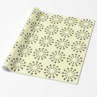 Gift Wrap - Pattern of Paw Prints