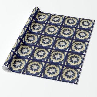 Gift Wrap - Quilted Star Flower Pattern