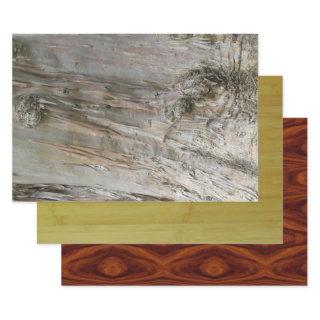 Gift Wrap Set - Three Different Woods