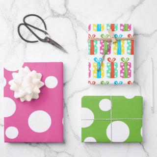 Gifts Presents Polka Dots Gift Wrap Sheets