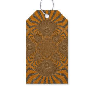 Gilded Zephyr: Elegance in Golden Yellow & Chrome Gift Tags