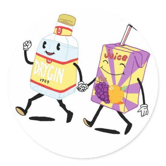 Gina nd Juice Classic Round Sticker