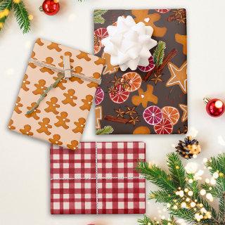 Gingerbread Citrus Spice Gingham Rustic Christmas  Sheets