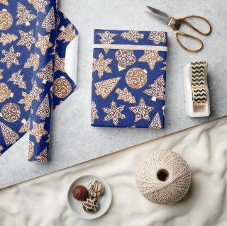 Gingerbread Cookies Blue Elegant Christmas