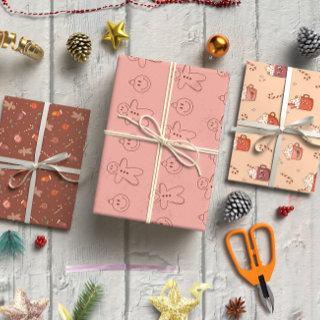 Gingerbread man Christmas set of 3   Sheets