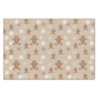 Gingerbread Man Cookie Snowflake Holiday Baking  Tissue Paper