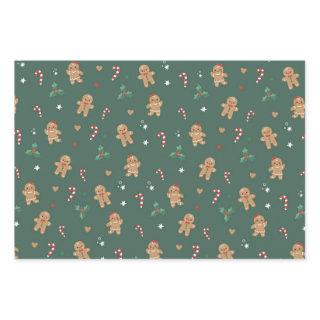 Gingerbread Men Cookie Christmas  Sheets
