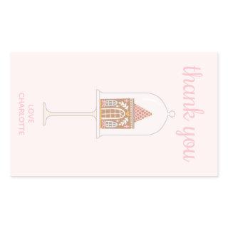 Gingerbread Party Thank You Rectangle Stickers