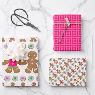 Gingerbread People Cookies and Candy Christmas  Sheets