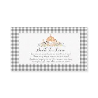 Gingham farm baby shower invitation About to pop C