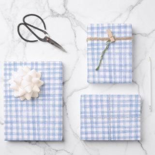 Gingham Hand-Drawn Modern Cute Blue White Picnic  Sheets
