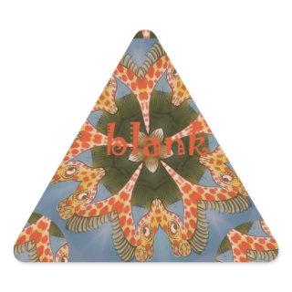 Giraffe Abstract Art Print Triangle Sticker