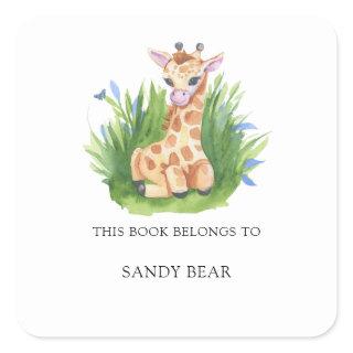 Giraffe - Baby Shower bookplate