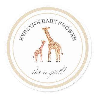Giraffe Baby Shower Stickers