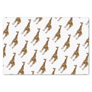 Giraffe Brown and Yellow Silhouette Tissue Paper