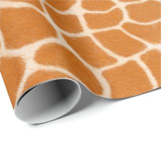 Giraffe Fur Realsistic Spotted Wild Animal Print