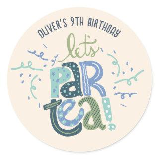 Giraffe Tea Party Kids Birthday Party Invitation Classic Round Sticker