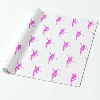 Girl dancer silhouette - Choose background color