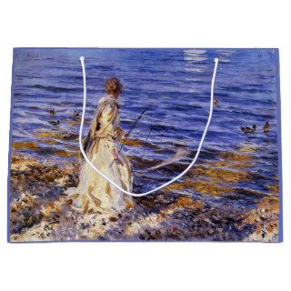 Girl Fishing (by John Singer Sargent) Large Gift Bag