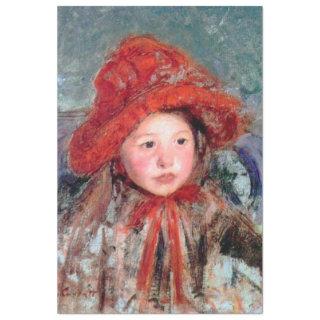 Girl in a Large Red Hat, Mary Cassatt Tissue Paper