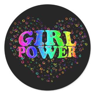 girl power! - classic round sticker