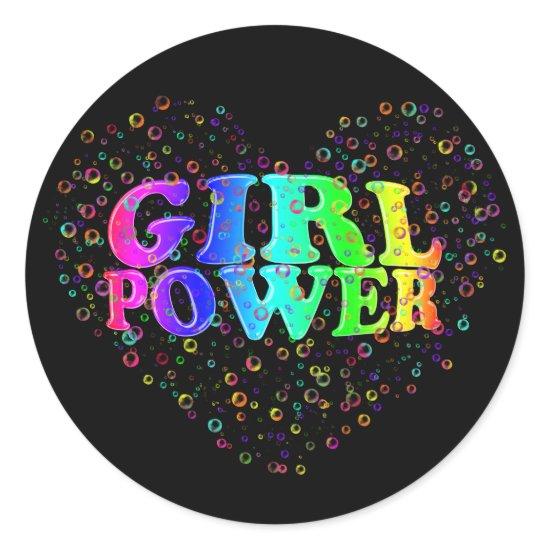 girl power! - classic round sticker