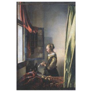 Girl Reading a Letter at an Open Window, Vermeer Tissue Paper