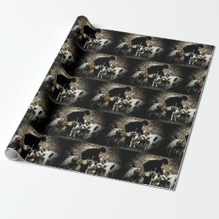 Girl With Foxhunt Foxhounds Gift Wrapping
