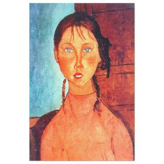 Girl with Pigtails, Modigliani Tissue Paper