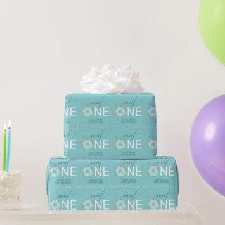 Girl's 1st Birthday Sweet One Donut Teal