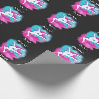 Girls Dance Leap Pink Blue Color Bomb with Name