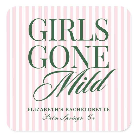 Girls Gone Mild Pajama Spa Bachelorette Weekend Square Sticker