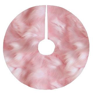 Girly Blush Pink Faux Fur  Brushed Polyester Tree Skirt