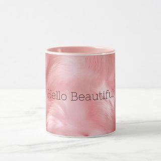 Girly Blush Pink Faux Fur  Mug