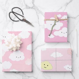 Girly Happy Little Clouds  Sheet