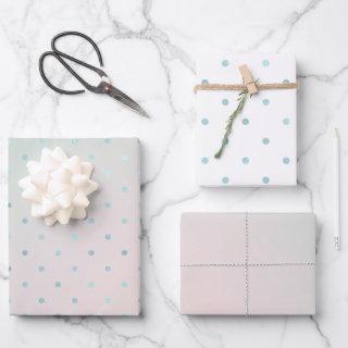 Girly Mint Aqua Peach Glam Dots          Sheets