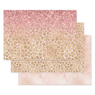 Girly Peach Gold Leopard Print Pink Glitter Glitzy  Sheets