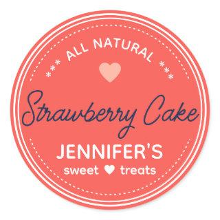 Girly Pink Blush Jar Labels Handwritten Cute Heart