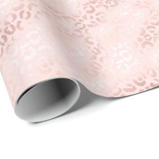 Girly Pink Glam Leopard Print Ombre