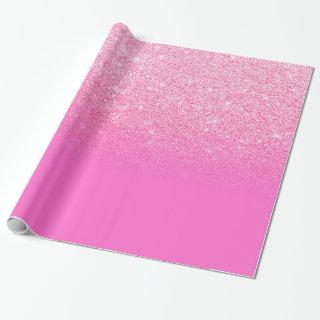 Girly pink glitter sparkles chic ombre gradient