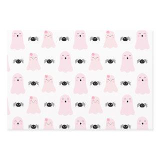 Girly Pink Halloween Monsters Childish Whimsical   Sheets
