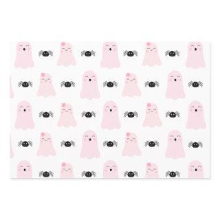 Girly Pink Halloween Monsters Childish Whimsical   Sheets