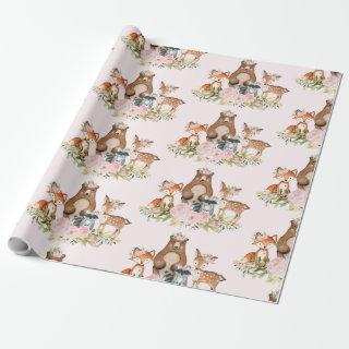 Girly Woodland Forest Animals Baby Shower Birthday