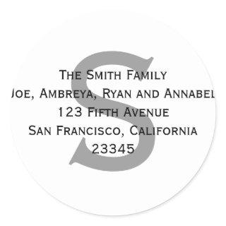 Give me your address (label)! classic round sticker