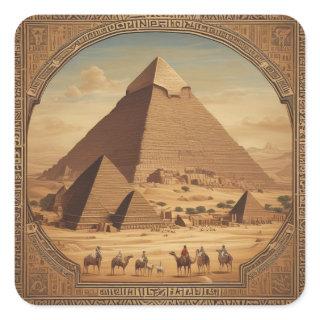 Giza Pyramids Square Sticker
