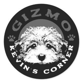 Gizmo Kevin's Corner Pet Maltipoo Puppy Classic Round Sticker