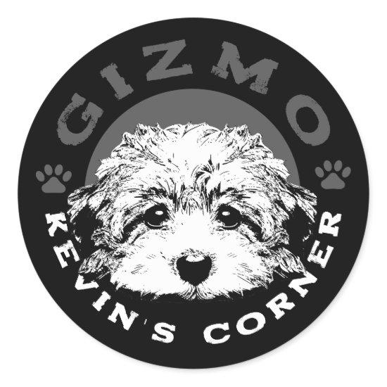 Gizmo Kevin's Corner Pet Maltipoo Puppy Classic Round Sticker