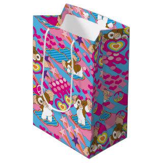 Gizmo | Pink Peace & Love Pattern Medium Gift Bag