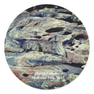 Glacial Potholes Shelburne Falls MA  Classic Round Sticker