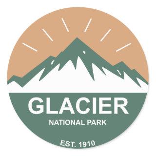 Glacier National Park Classic Round Sticker